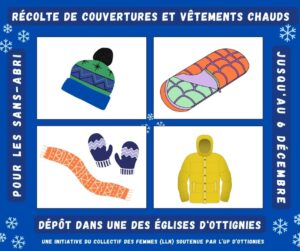 Récolte de vêtements chauds