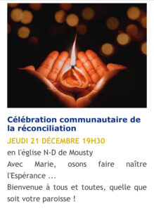 Célébration communautaire de la réconciliation