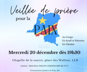 Prière pour la paix le 20 décembre