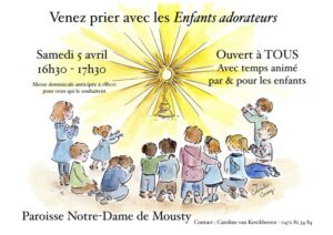 Avec les enfants adorateurs