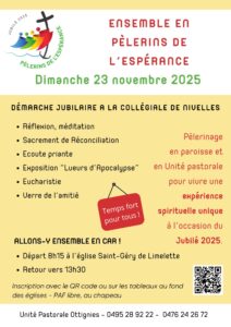 Ensemble en pèlerins de l'espérance le 23 novembre
