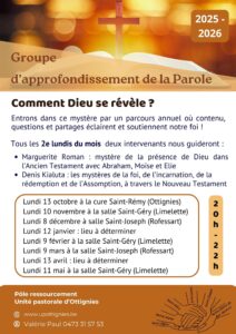 Groupe d'approfondissement de la Parole 2025-2026