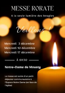 Messe Rorate durant l'Avent