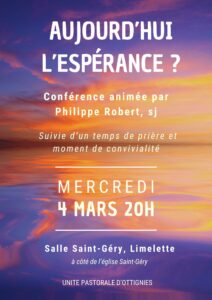 Aujourd'hui l'espérance ?