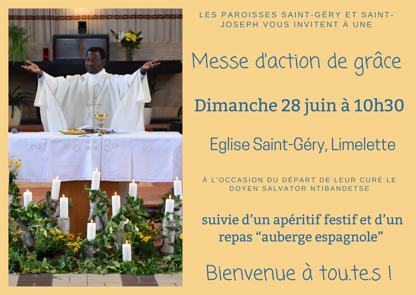 Invitation messe 28 juin